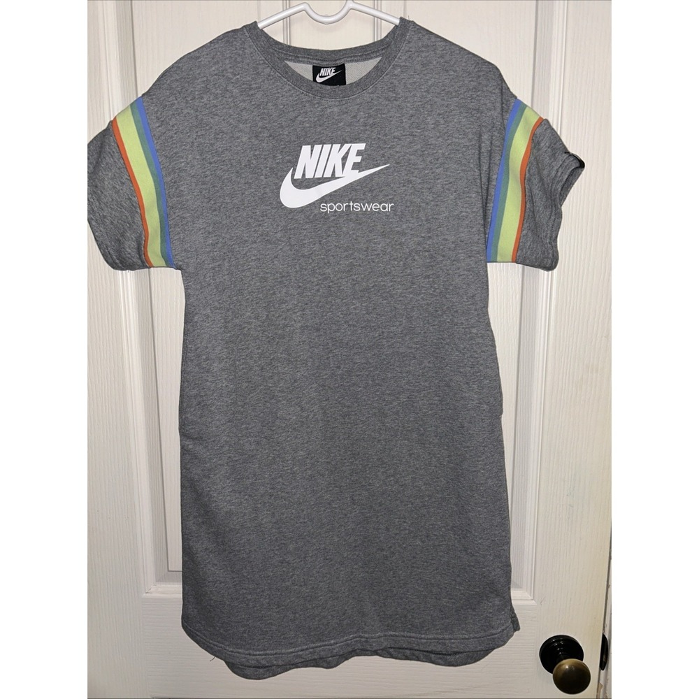 Nike Girl's crewneck sweatshirt dress YXL Pockets Athletic